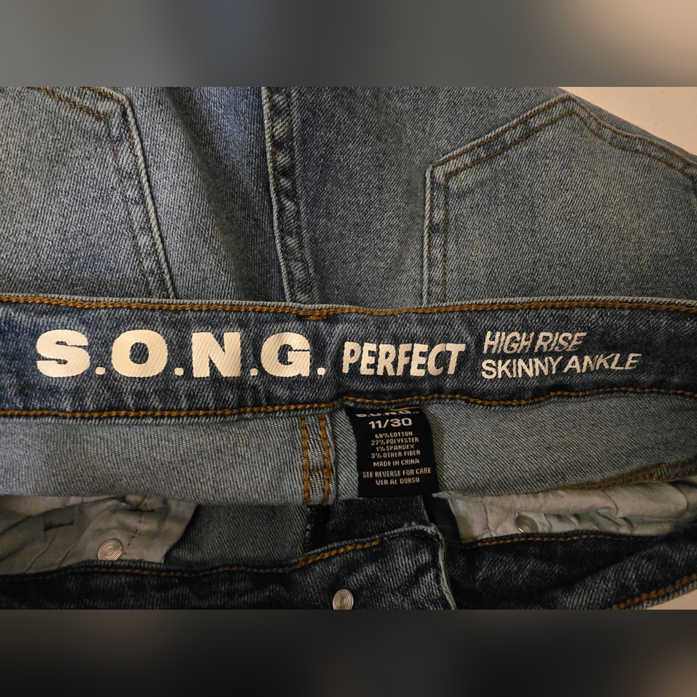 S.O.N.G. Perfect High Rise Skinny Ankle Jeans – Size 11/30 (30x26) - Picture 3 of 4